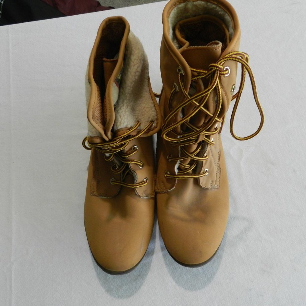 Rock and Candy foldover lace up boots